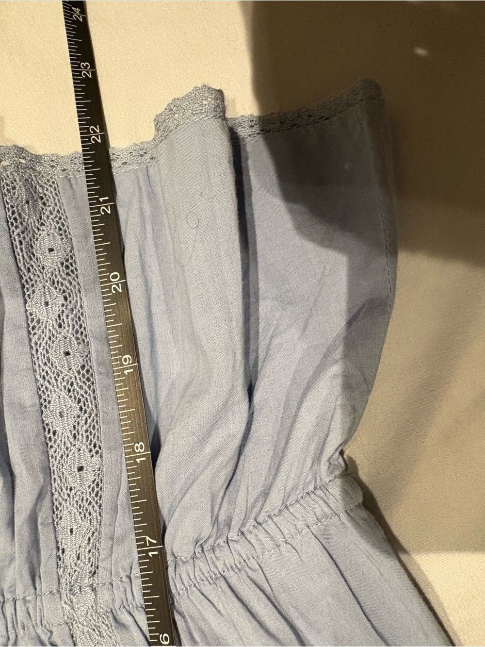 Sezane Blue Embroidered Cotton Blouse - Picture 9 of 9